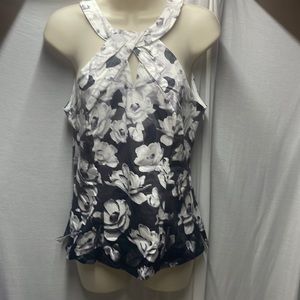 Sexy White House Black Market halter-style sleeveless shirt